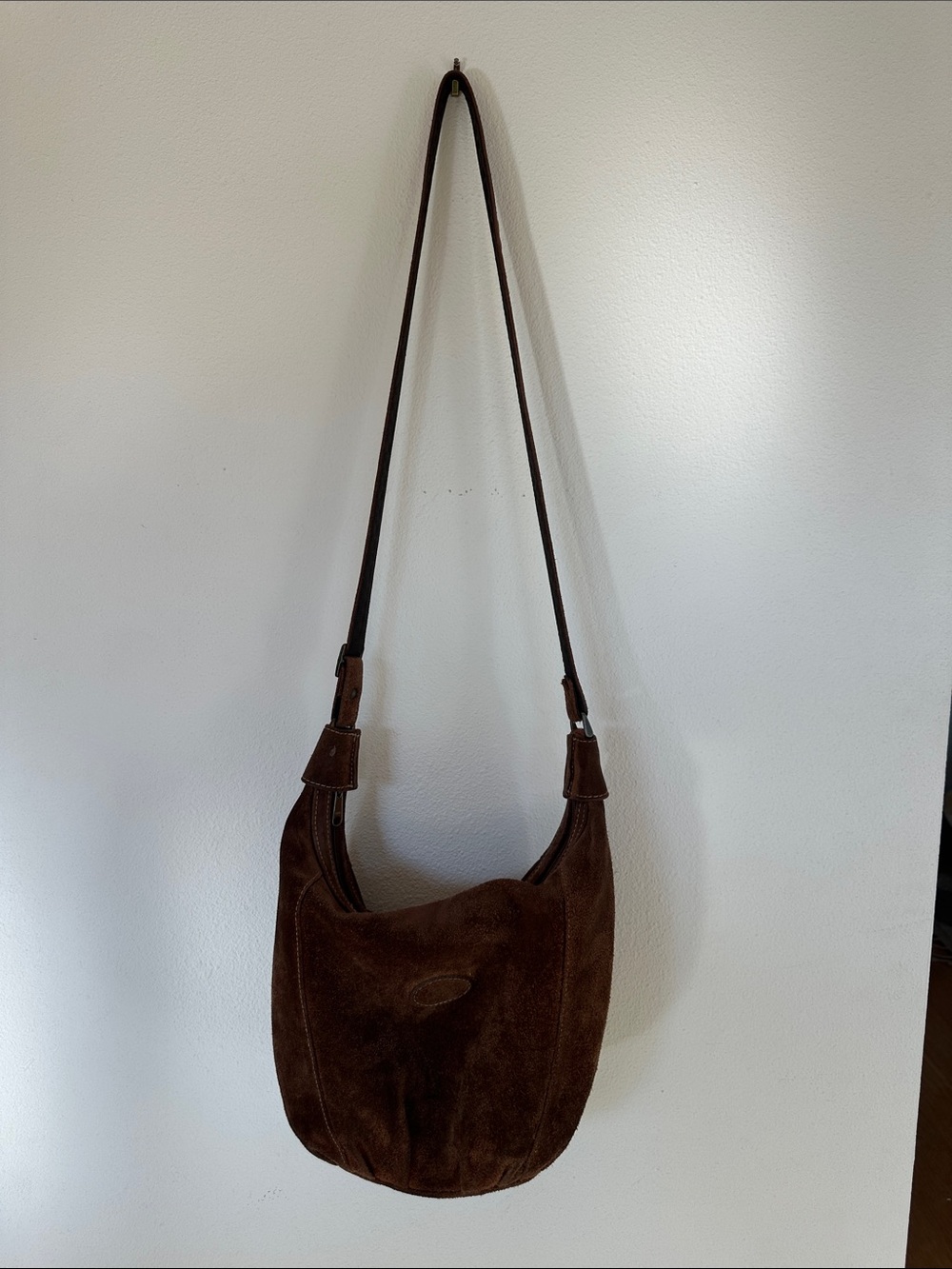 Brown Suede Shoulder Bag - Women